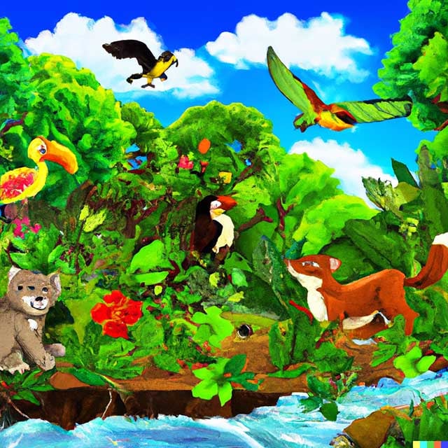 Biodiversity and conservation a clear stream flowing through the forest