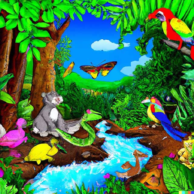 Biodiversity conservation a variety of different trees and plants