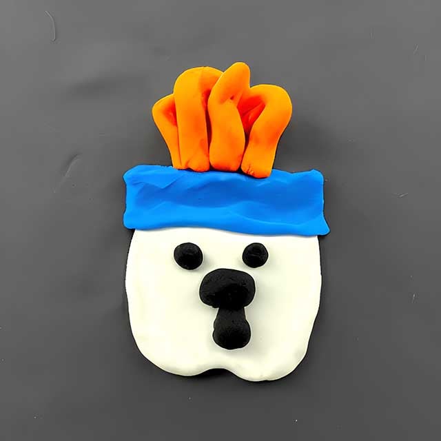climate change and biodiversity playdoh style image of a polar bear