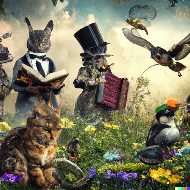 What does biodiversity mean? Animals reading a dictionary