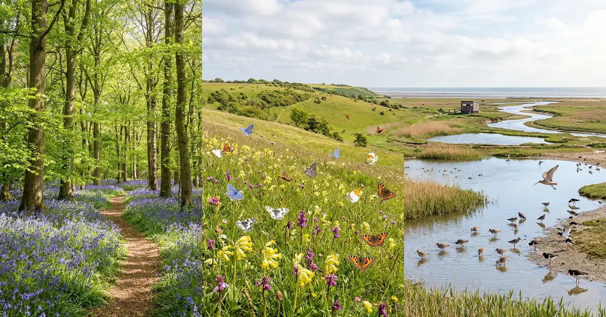UK habitat types and wildlife biodiversity status across regions